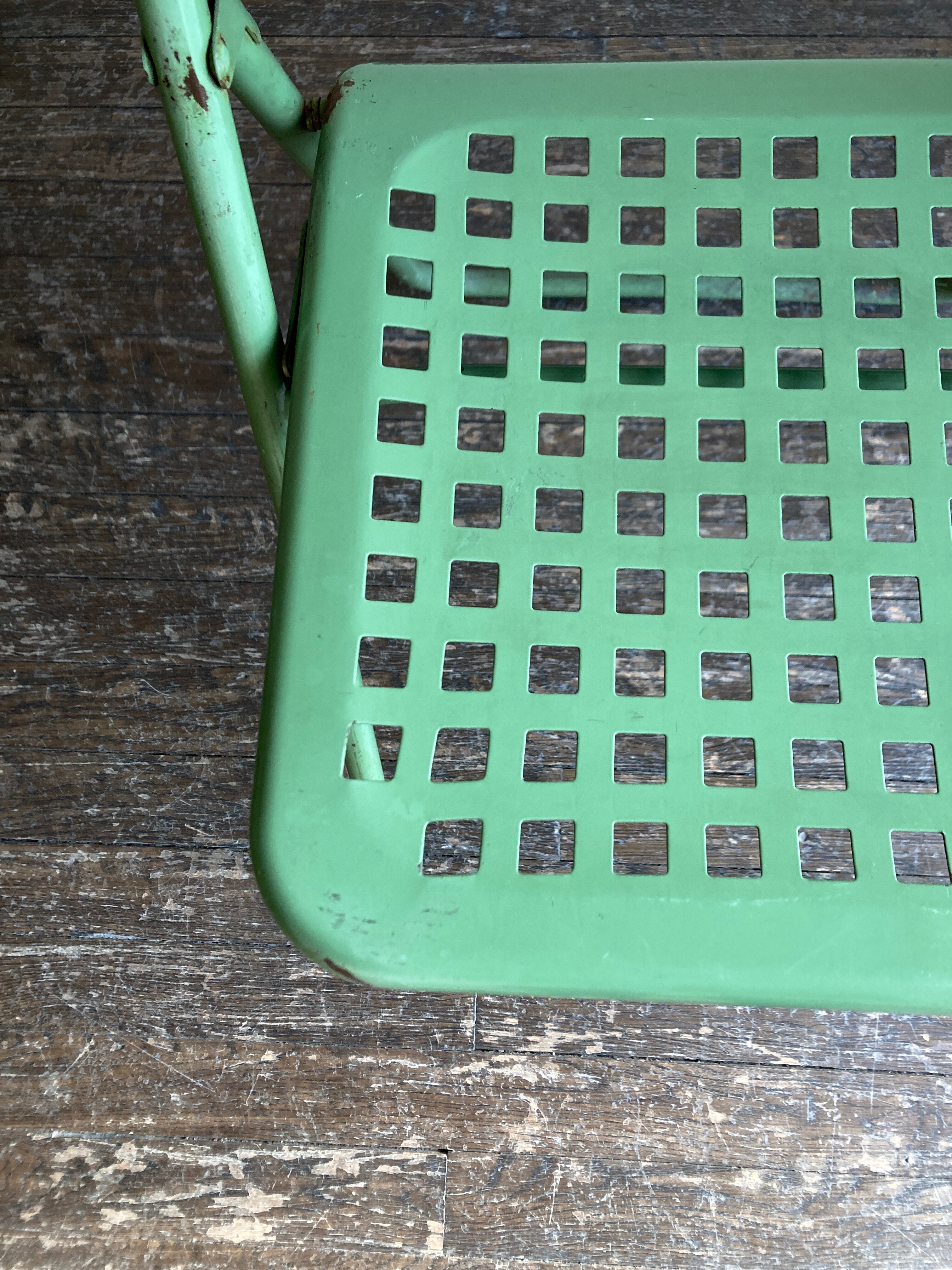 Garden chair in perforated sheet metal 1950