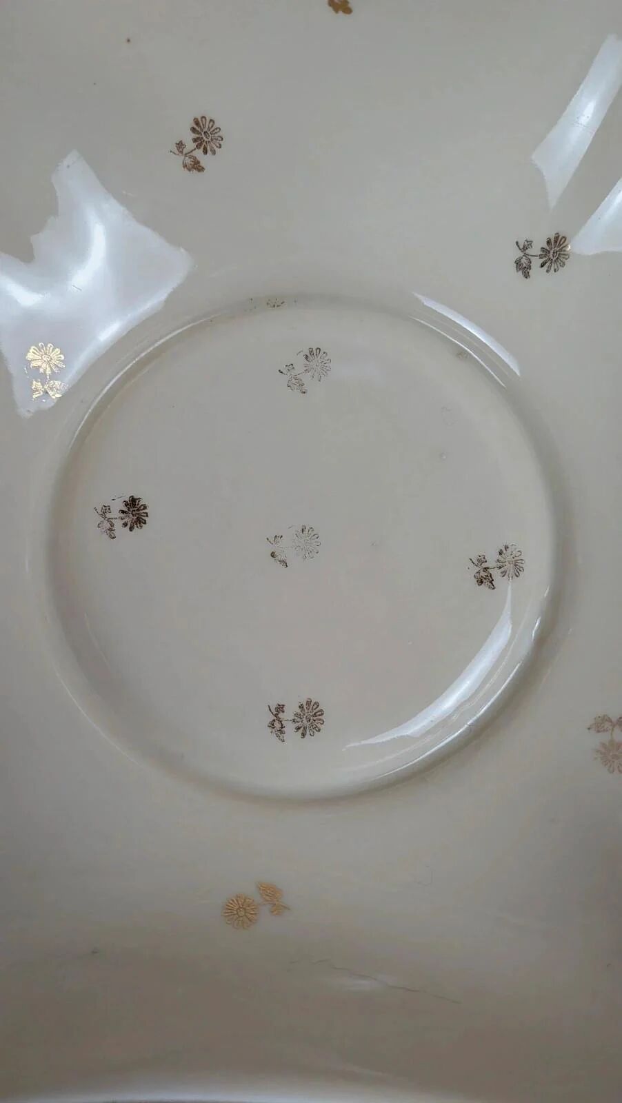 Antique Limoges porcelain plate – delicate gold decoration