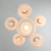 Vintage Italian Crystal and Chrome Chandelier, 70s