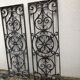 Pair of old cast iron door grilles