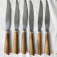 6 Vintage Horn Knives Silver Steel Blade LEPINE A LYON France 19th Century