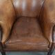 Sheepskin leather club chair with beautiful colours and comfortable seat