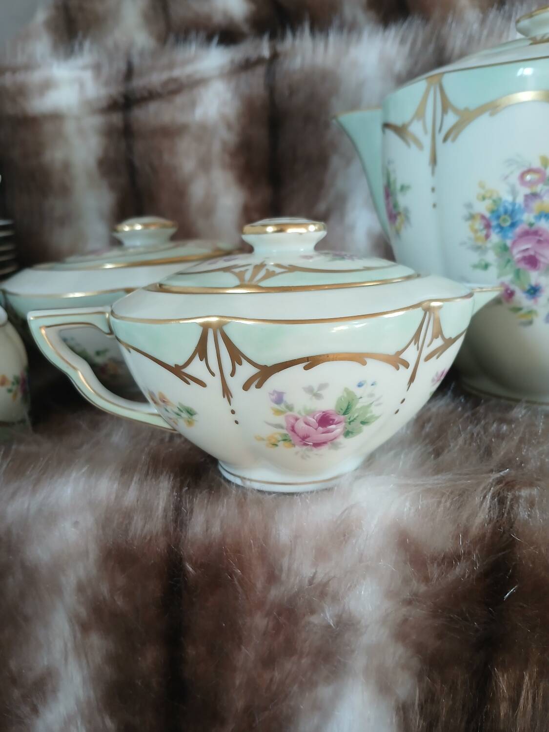 Antique fine porcelain tea set
