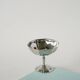 Lot de 6 coupes à glace en inox hautes, pieds fins travaillés, Design, 1970