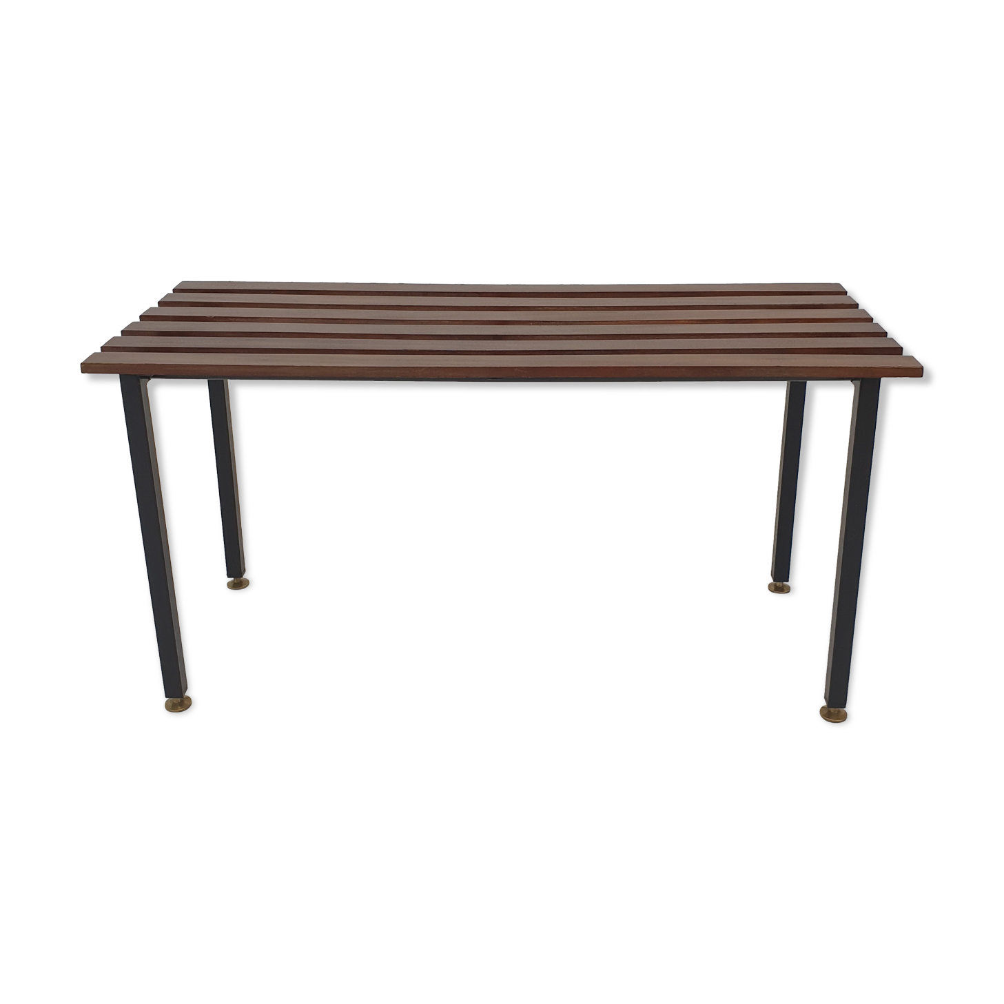 Bench in Teak with Brass Feet, Italy, 1950s