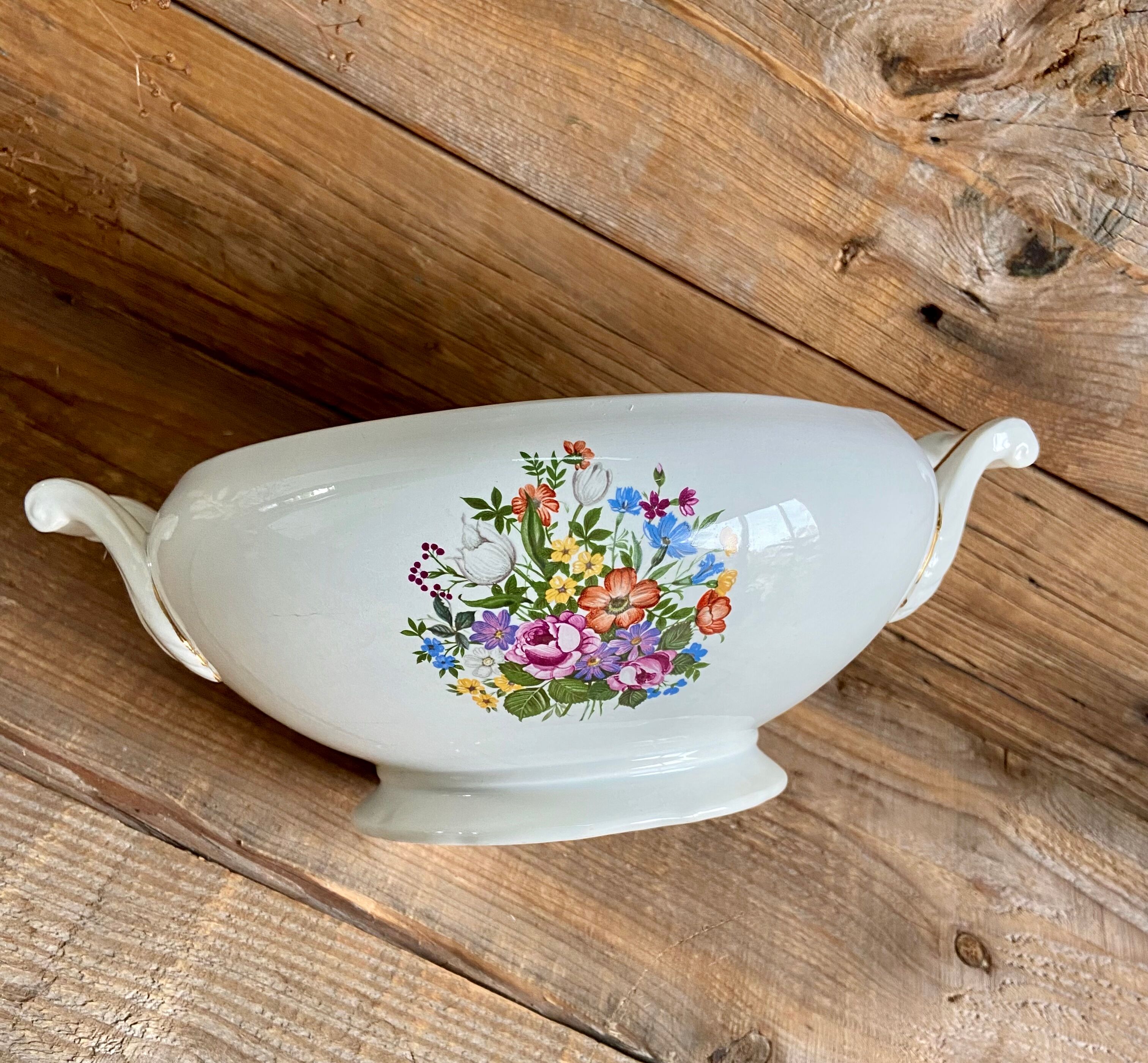 Vintage Digoin Sarreguemines vegetable dish