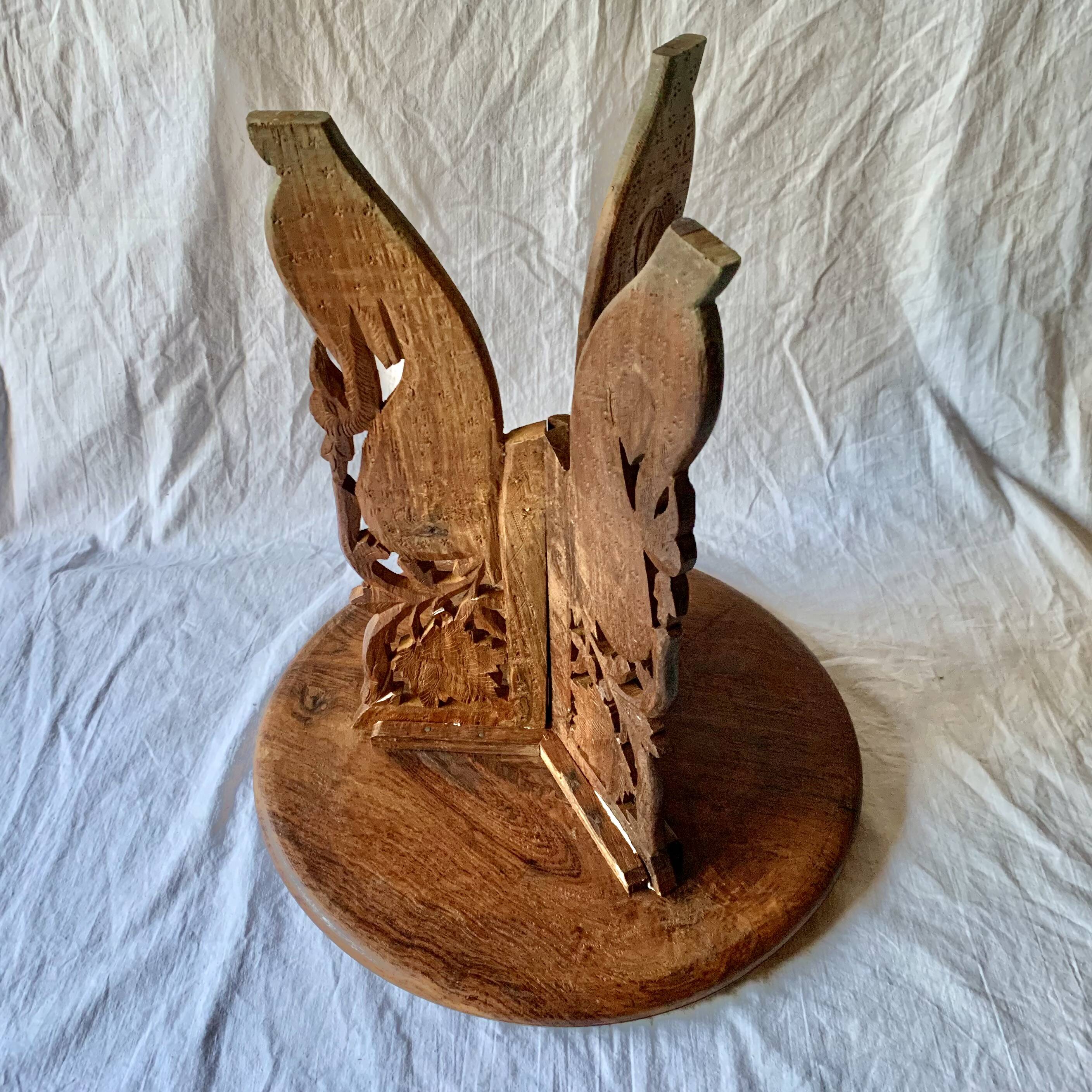 Vintage carved wooden side table