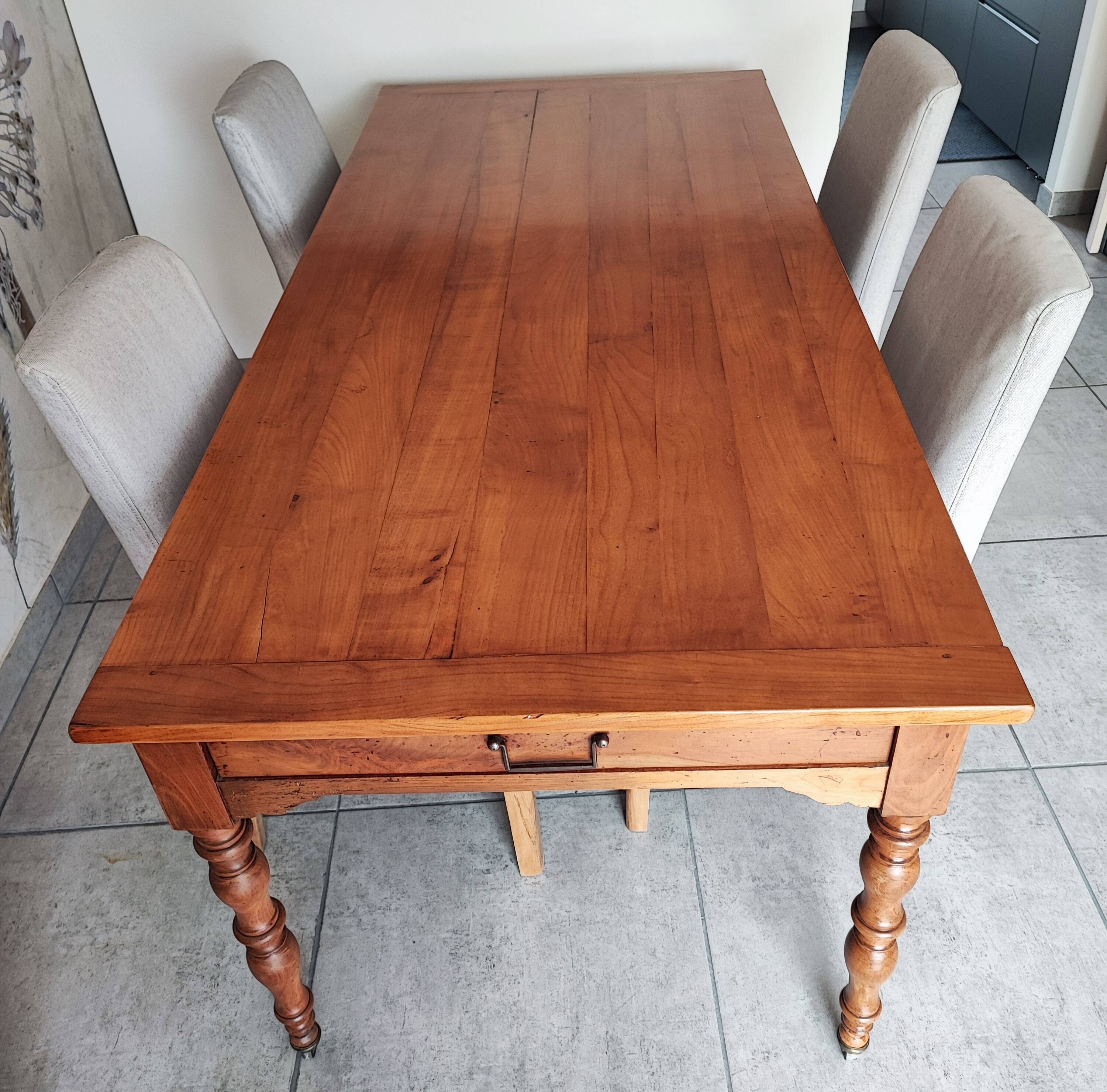 Table merisier fin XIX  - 200 X 90