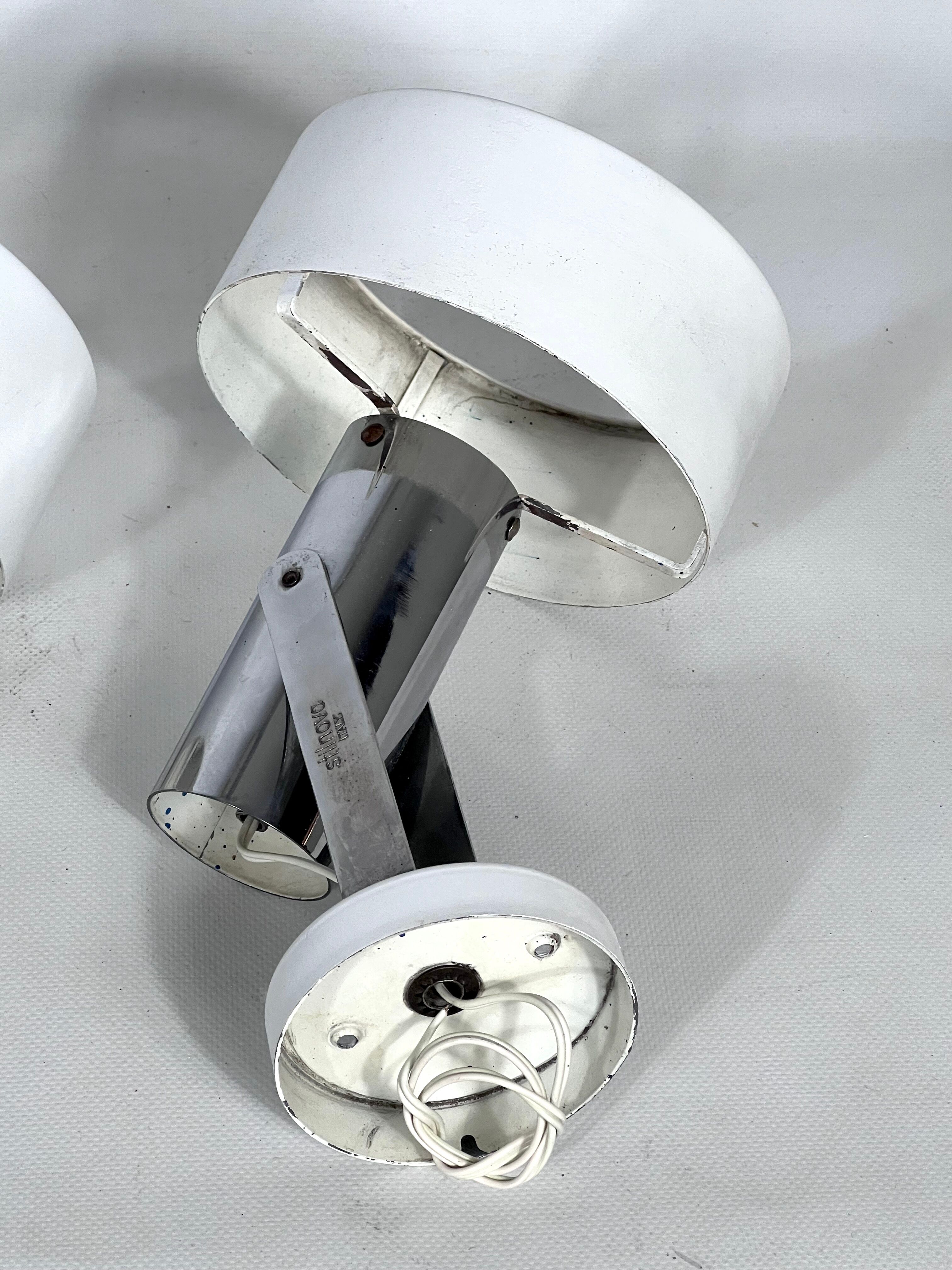 Stilnovo Milano, set of five orientable wall lights from 50s