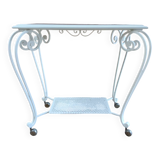 Desserte en bois blanc vintage