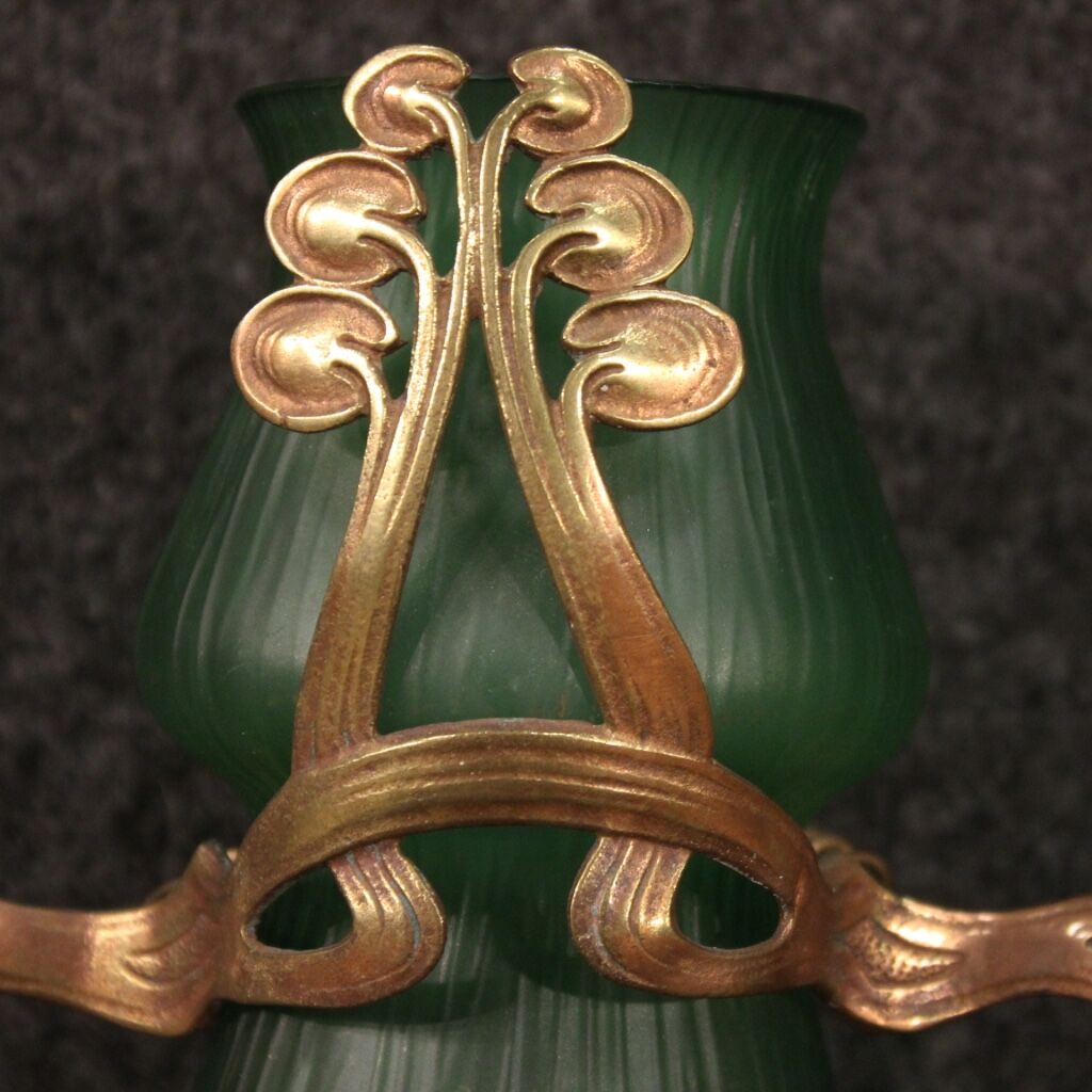 Pair of French glass vases in Art Nouveau style