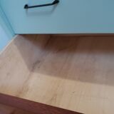 Vintage wood and blue chest of drawers