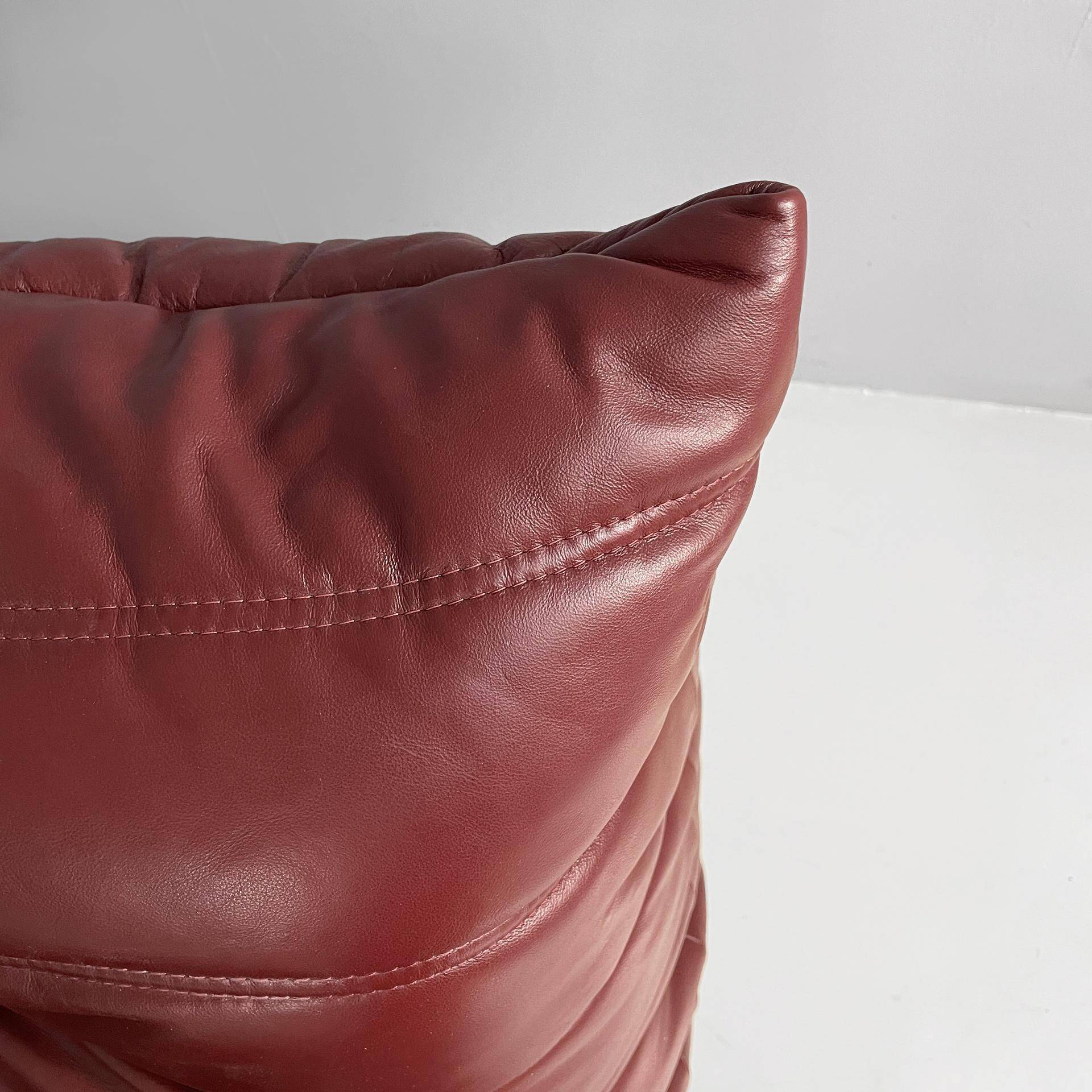 Modern French Togo leather sofa