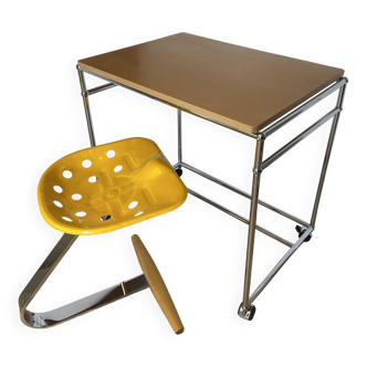 USM Haller desk / trolley with wooden top
