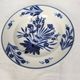 Petite assiette Sarreguemines décor floral bleu