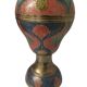 Coloured Indian brass vase