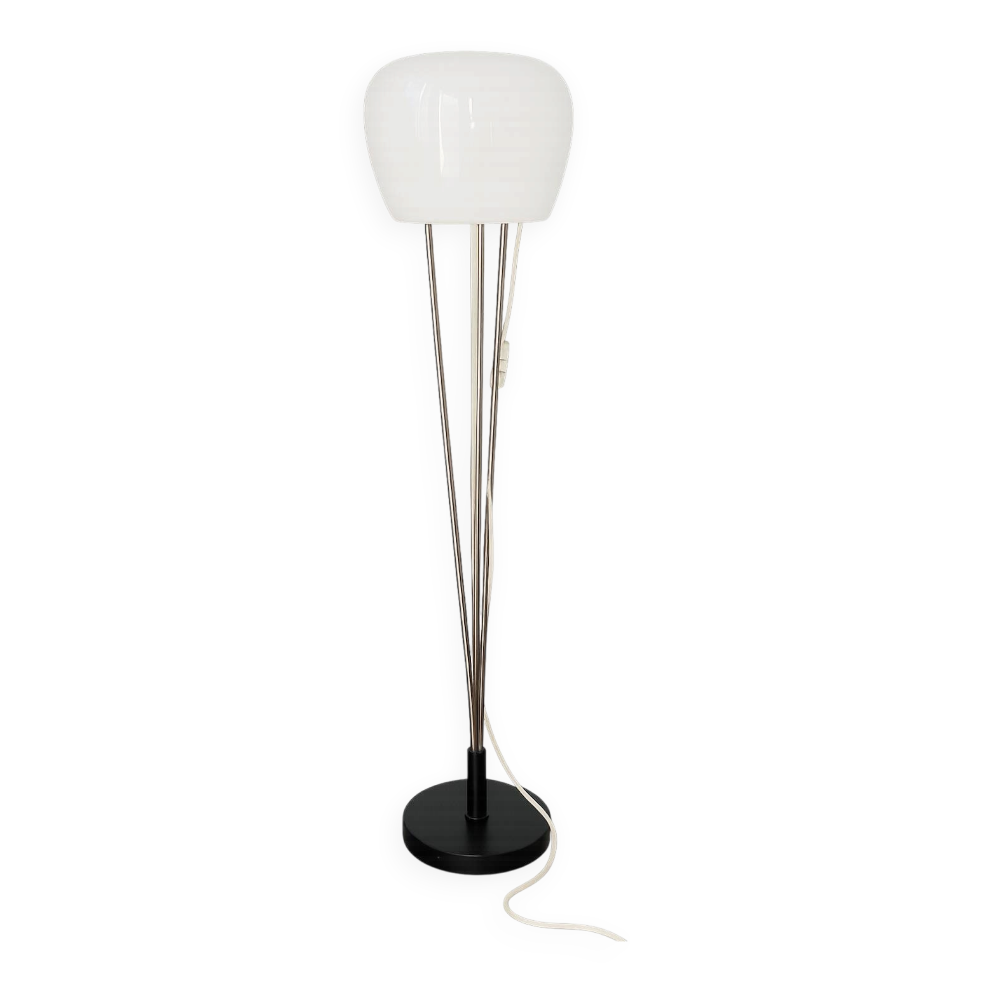 A. Gałęcki Floor Lamp, Poland, 1970s, Metal And Glass, Vintage