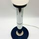Large blue and chrome table lamp, Italy 1970s