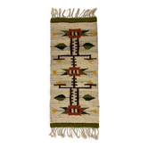 Tapis de table mural en kilim en laine Pologne années 1970