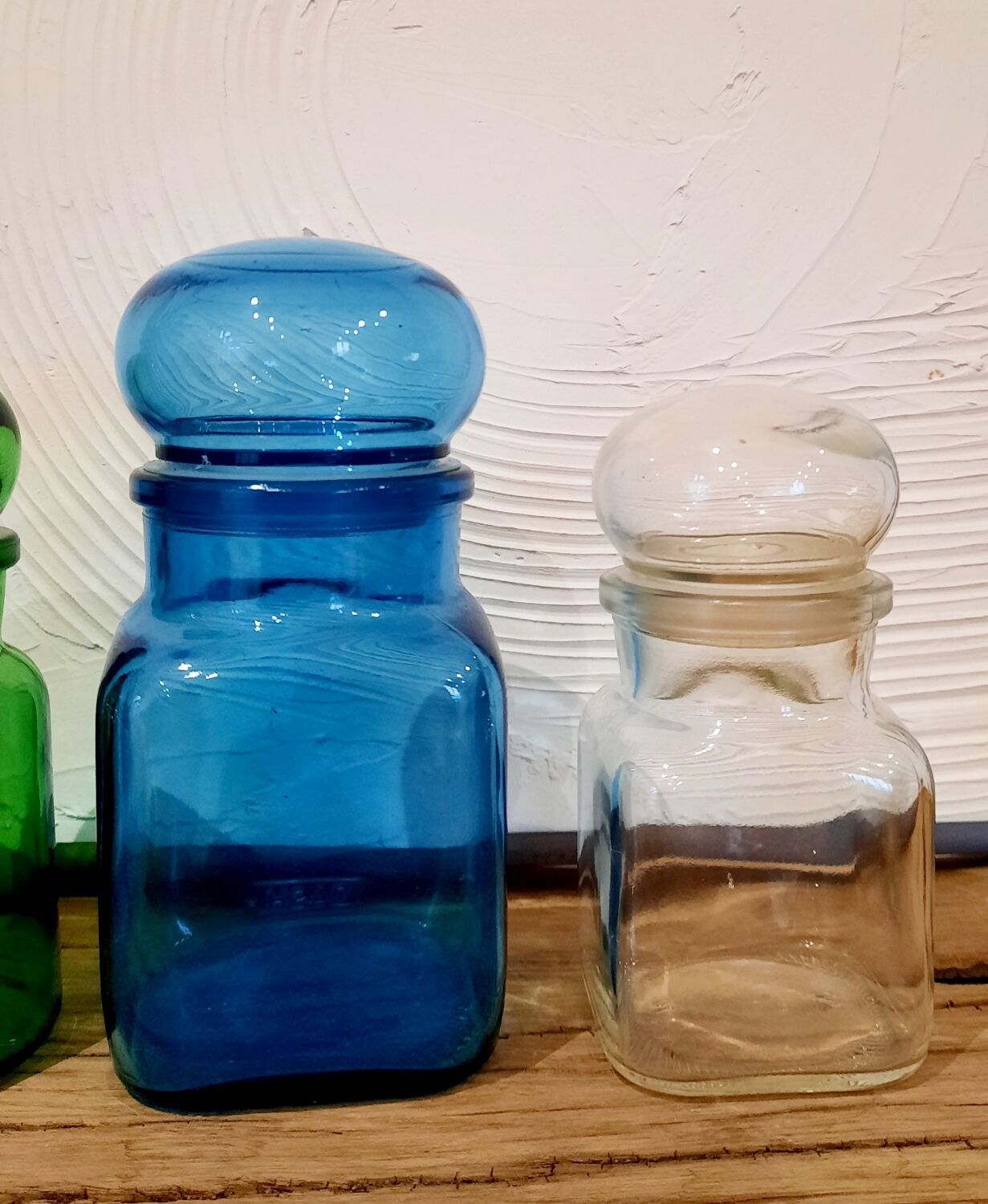 Glass pharmacy jar bottles