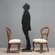Antique Louis-Philippe chairs in walnut and fabric, Italy, 19th century.
