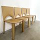 Lot 4 chairs all leather cream design 70s/80s Italy vintage