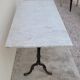 Restaurant bistro table in marble and cast iron signed godin