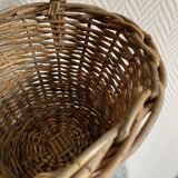 Panier rond bois tressé