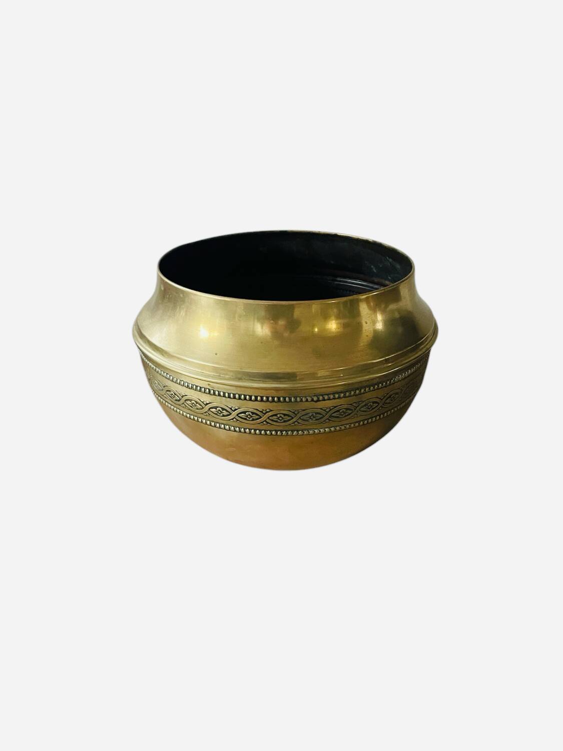 Brass flowerpot 28cm