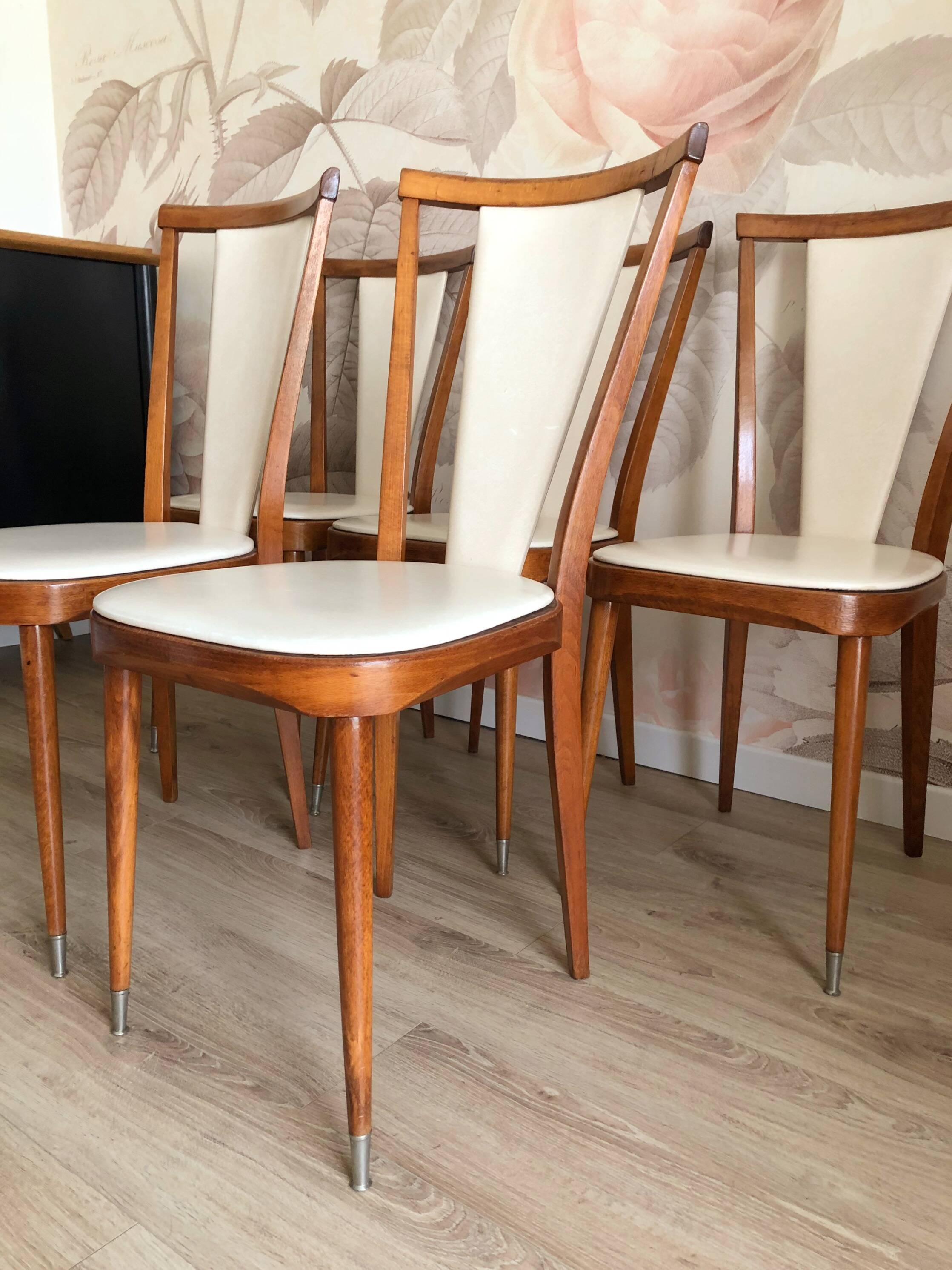 Set of 5 Baumann Palma model chairs, from the 60s/70s