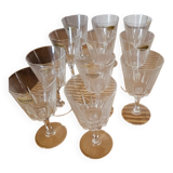 11 verres en cristal