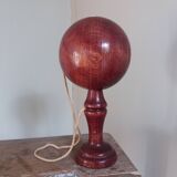 Bilboquet ancien bois lasuré prune violet