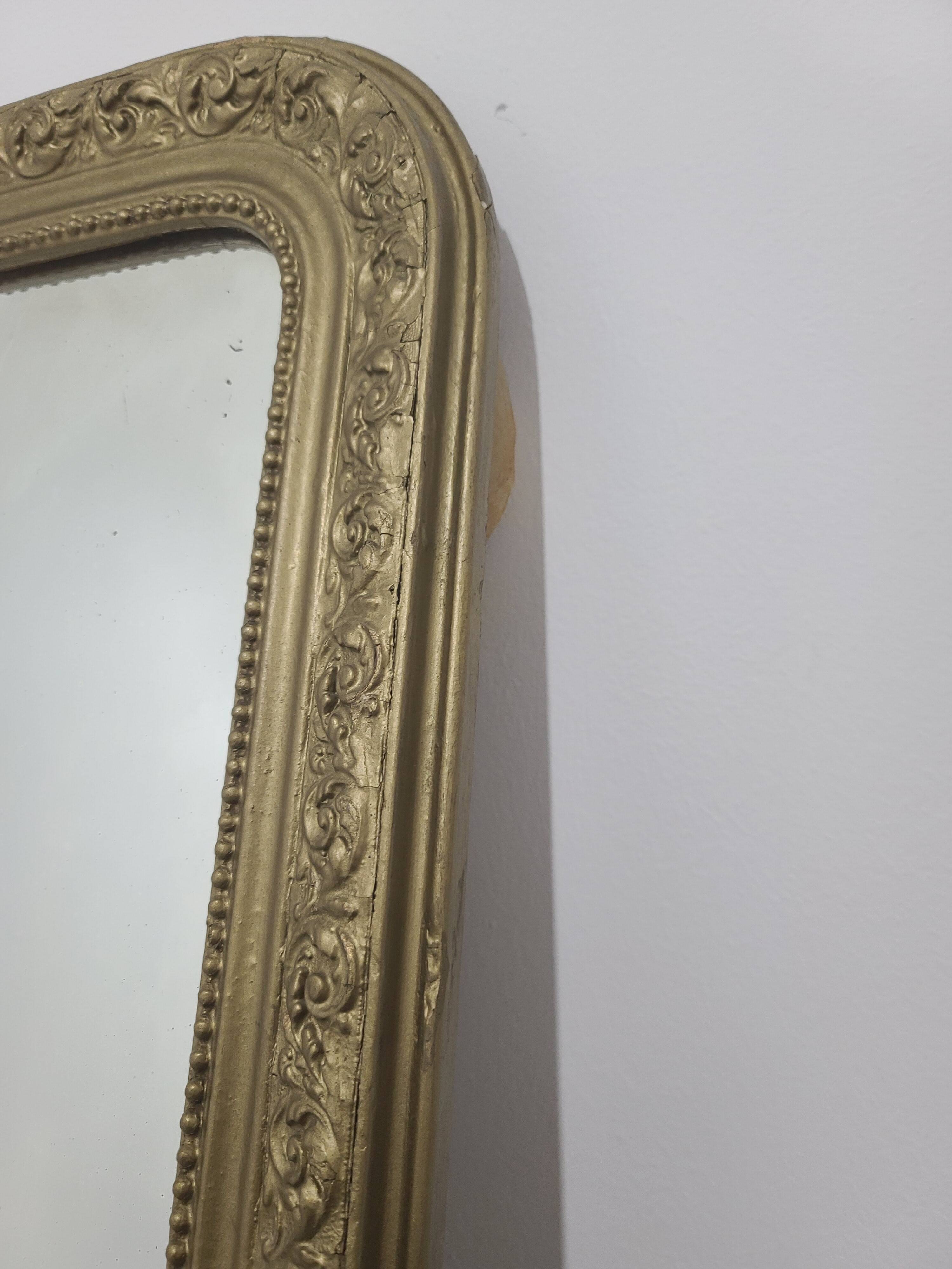 Miroir Doré Style Ancien / Louis Philippe - Arrière Rond