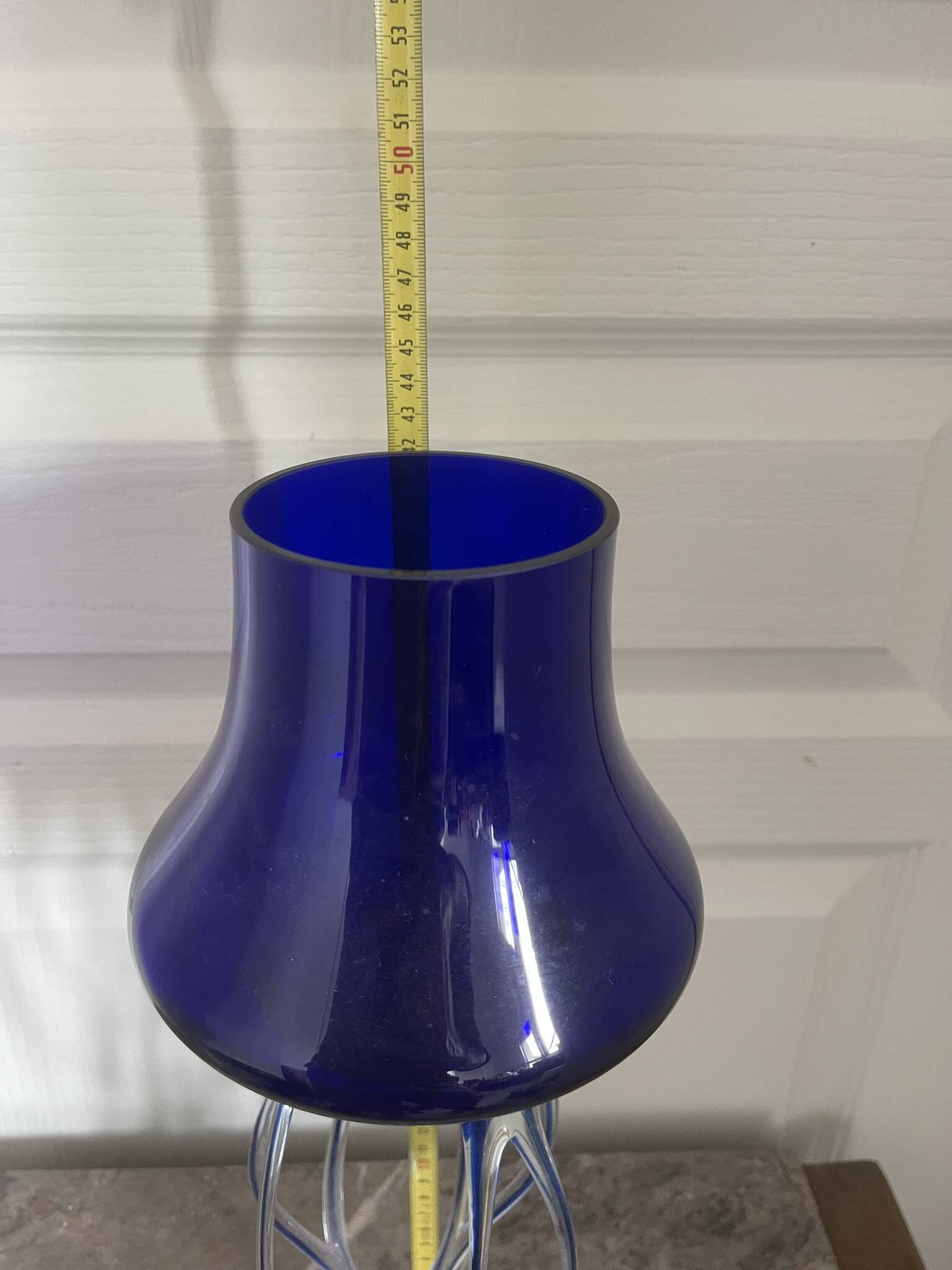 Ancient Medusa Cobalt Blue Cup Vase Jozefina Krosno Octopus Blown Glass