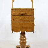 Vintage Oak Sewing Box, 1970s
