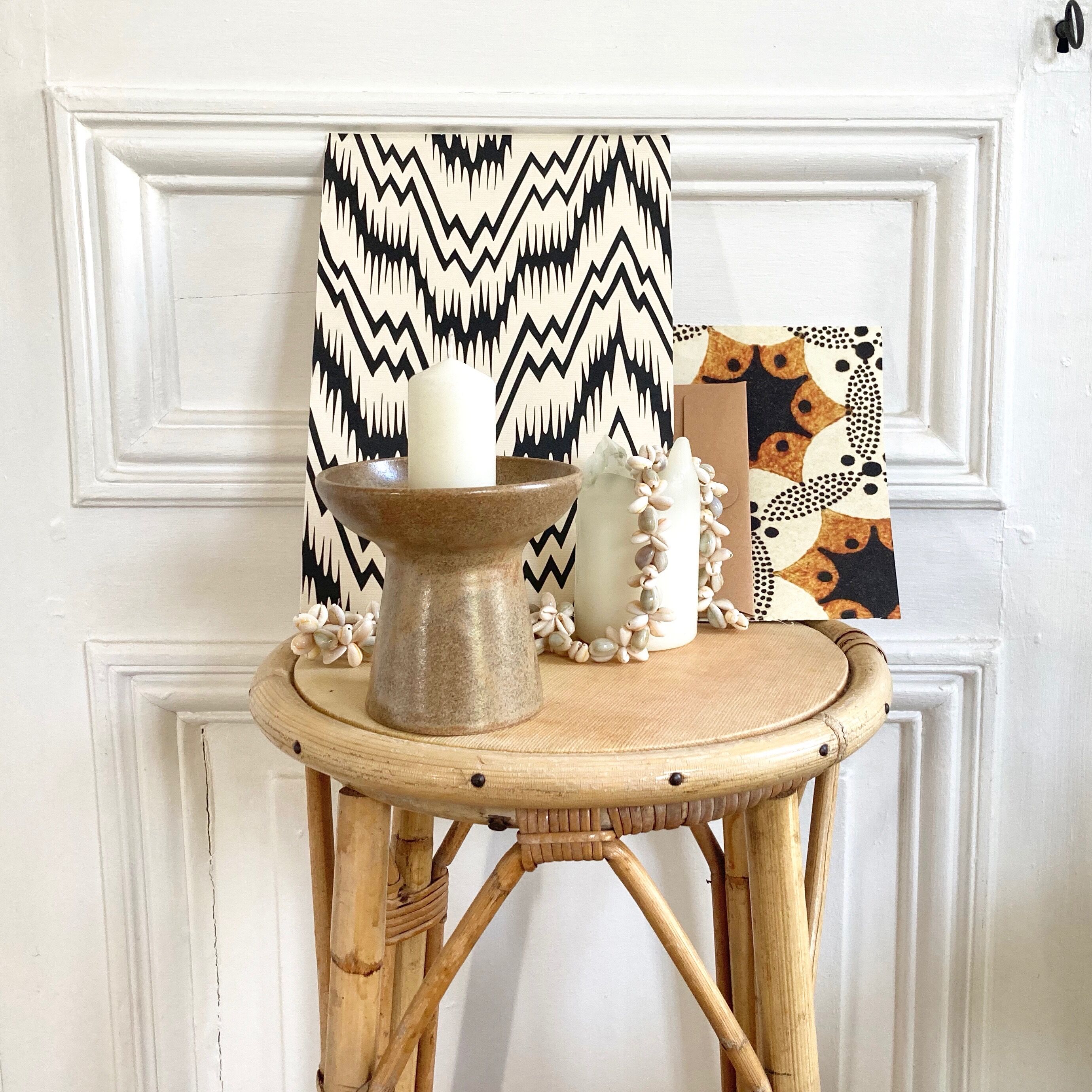 Vintage sandstone candlestick