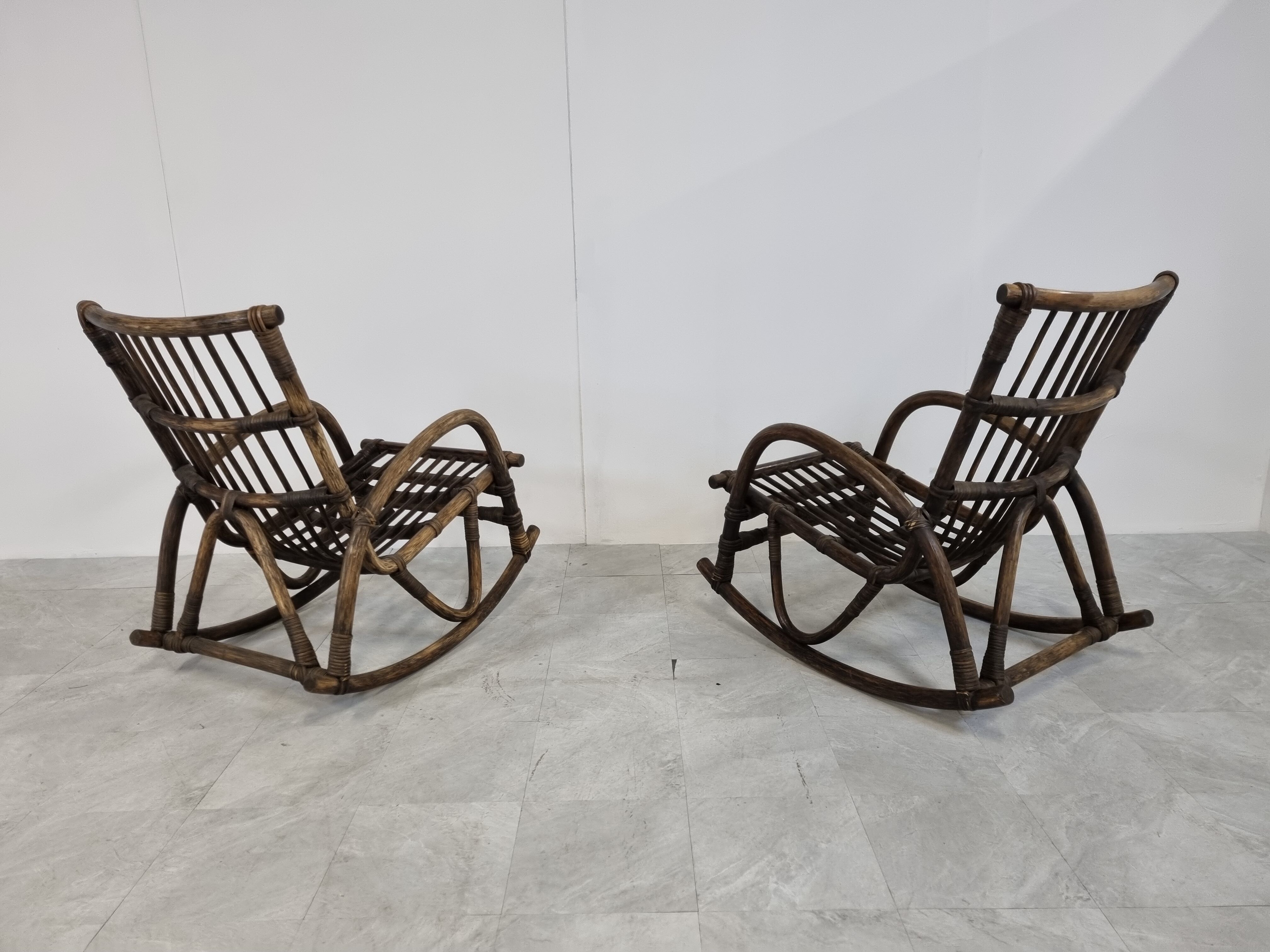 Pair of vintage bentwood rocking chairs, 1960s