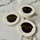 Lot 6 dessous de verre céramique ethnique masques tribaux