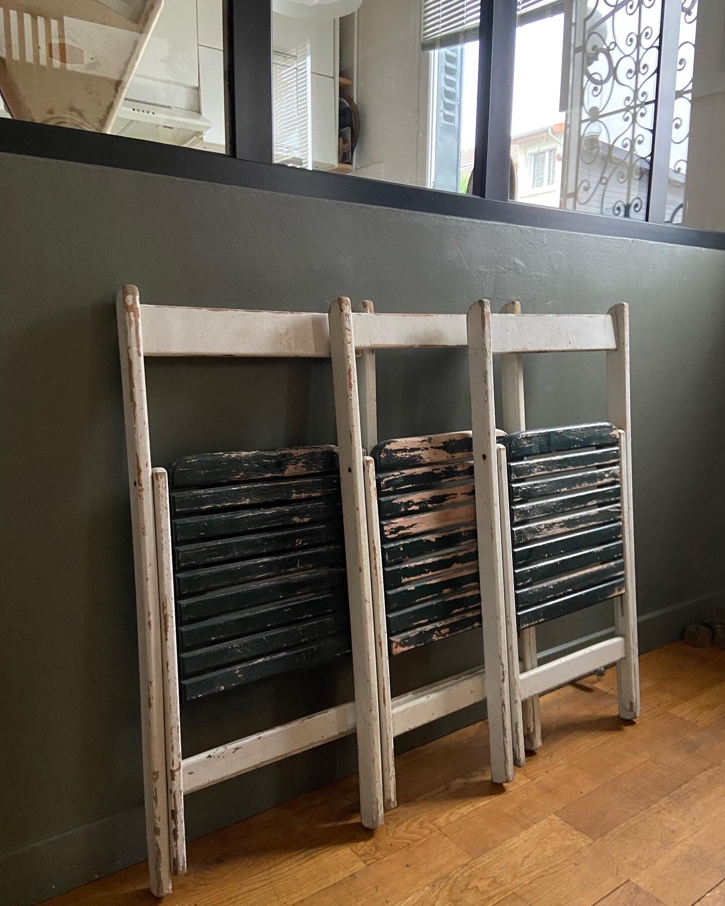 3 folding chairs 1930