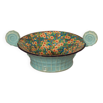 Art Deco cup from Longwy enamels
