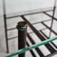 Vintage coffee table and door reviewed in glass and metal, 50s