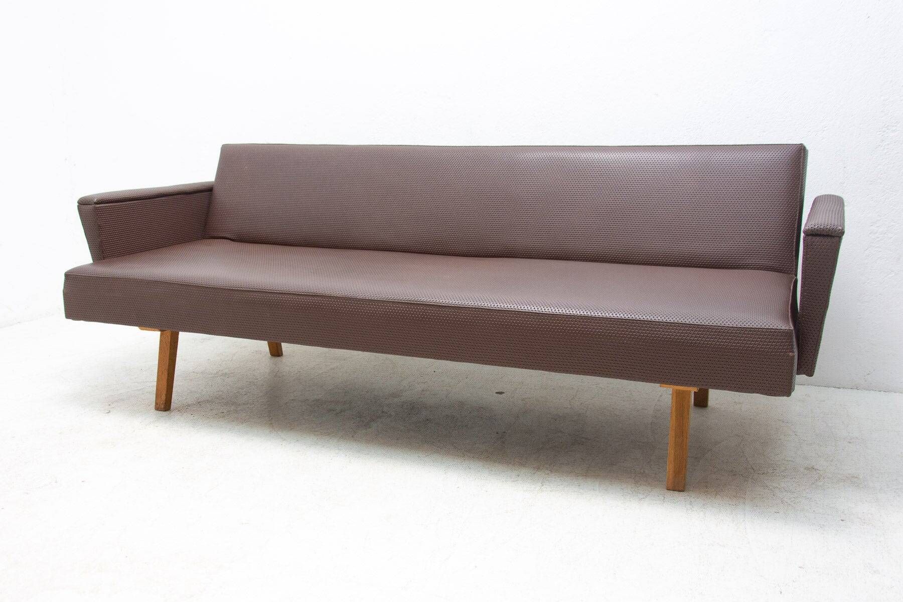 Vintage Eastern Bloc sofa, mid-century seating, 1970s, Czechoslovakia