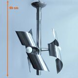 Space Age style stainless steel chandelier - 1960