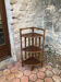 Vintage rattan corner shelf