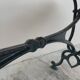Antique cast iron and marble bistro restaurant table - 1.40m