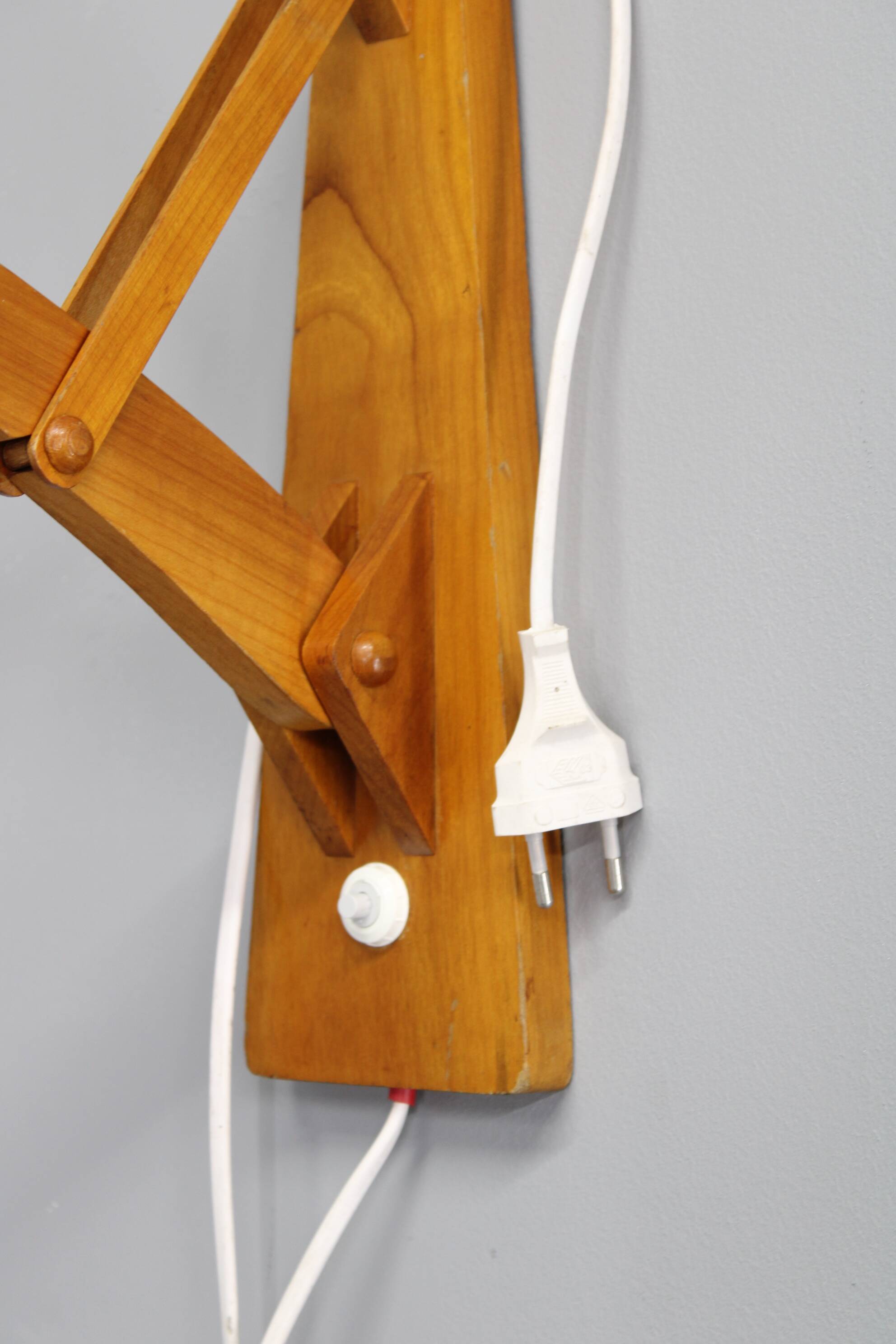 1960s Wall Wooden Lamp by Pokrok Zilina, Czechoslovakia
