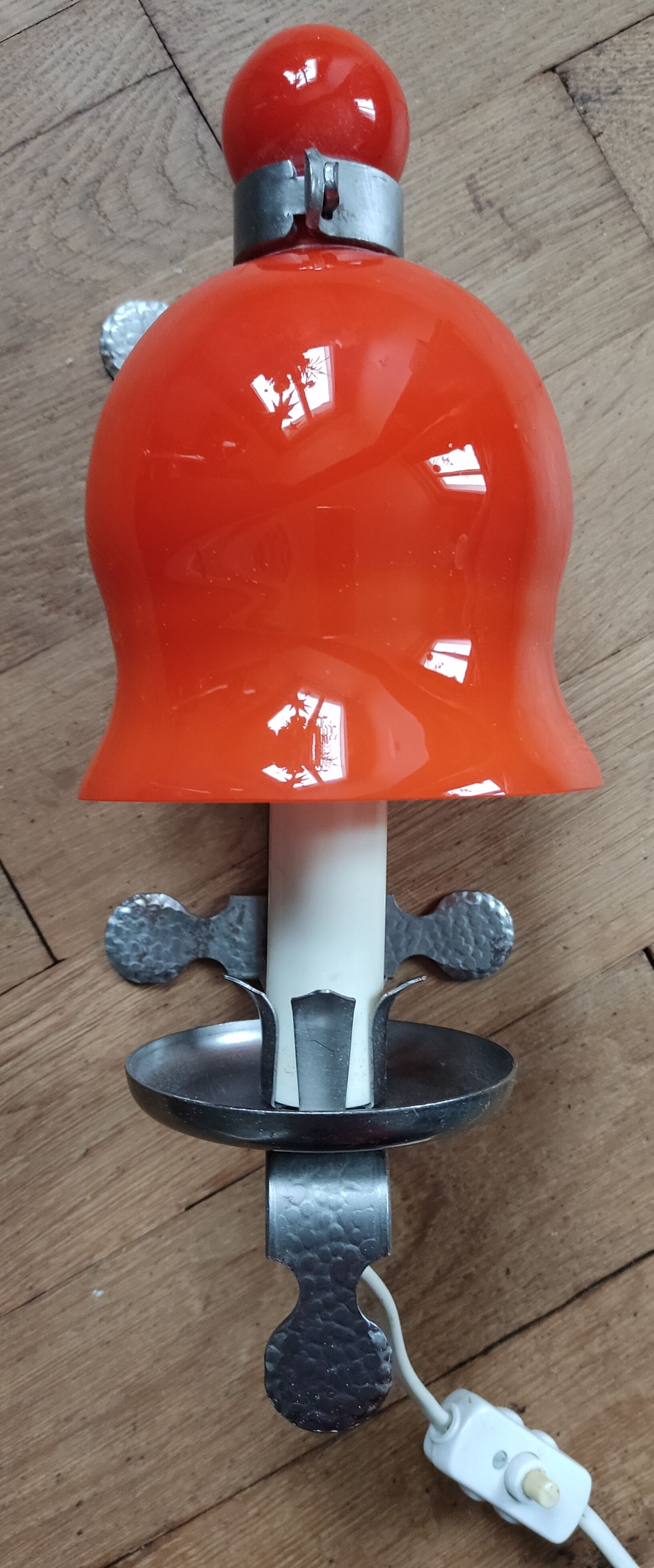 Vintage orange wall lamp östling gnosjö öjg sweden