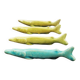 4 antique ceramic fish knife rests