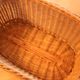 Large wicker laundry basket vintage with two handles