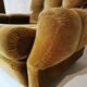 Fauteuil velours vintage